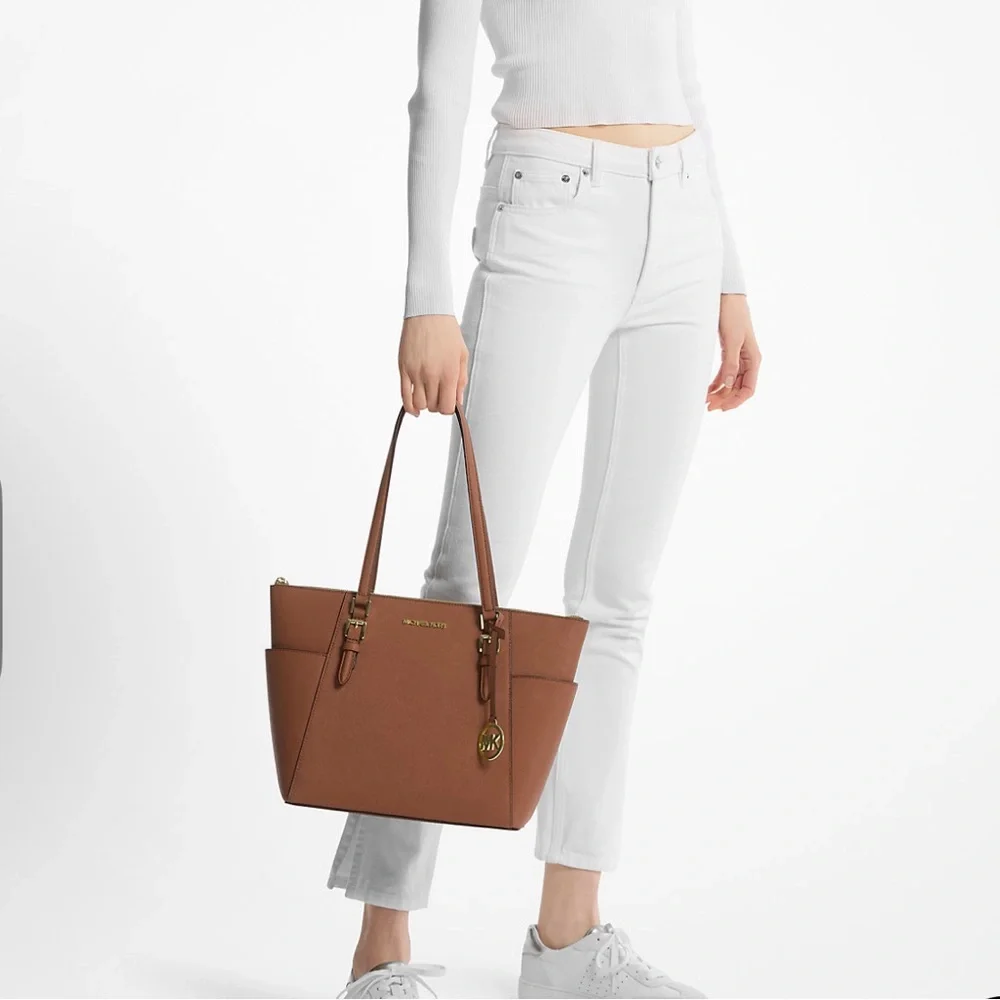 Michael Kors Brown Saffiano Leather Tote - Picture 7 of 11